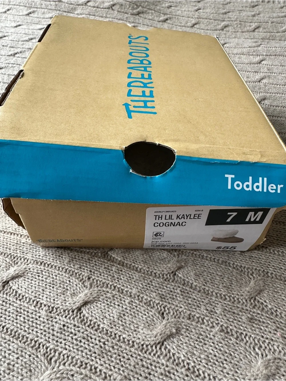 EUC Thereabouts Toddler Girl Faux Fur Lil Kaylee Winter Booties, Cognac, Size 7